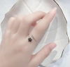 Japanese and Korean version diamond-encrusted small flower open ring, trendy joint ring, versatile ring Specification image
